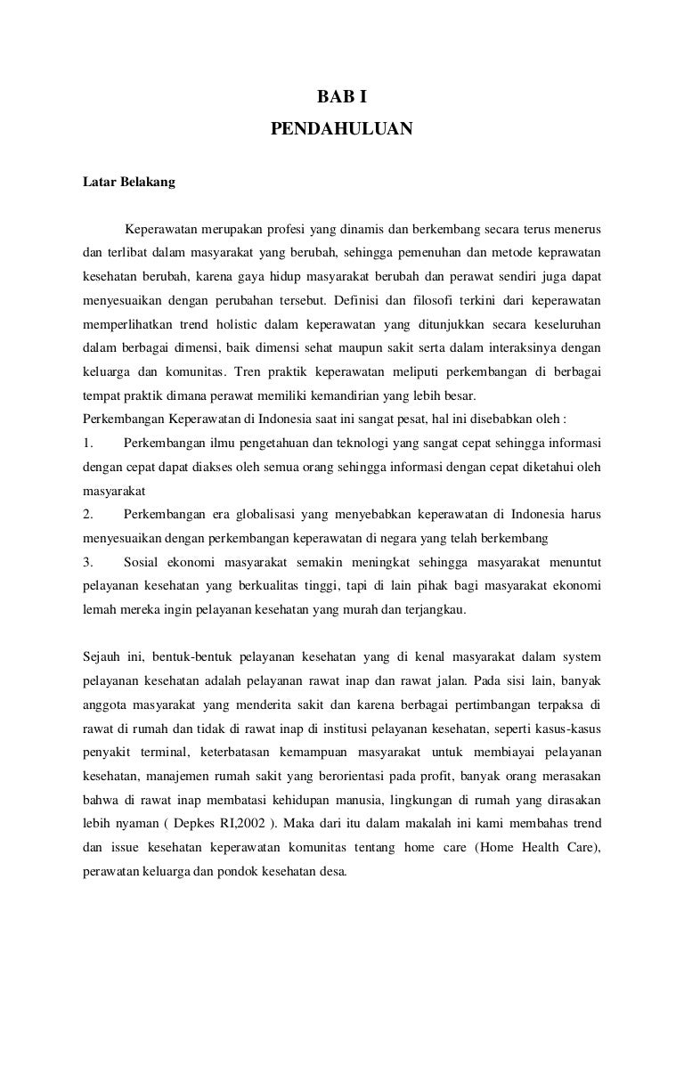 Tren Dan Isu Keperawatan Keluarga