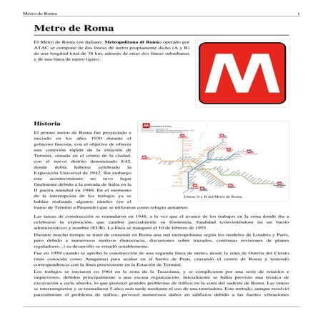 Mapa metro-roma | PDF