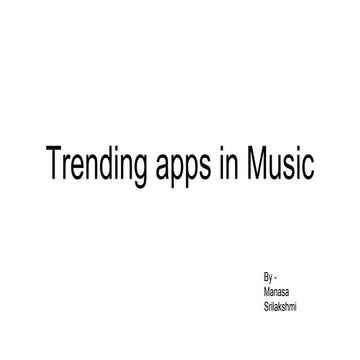 Trending apps in music, photography