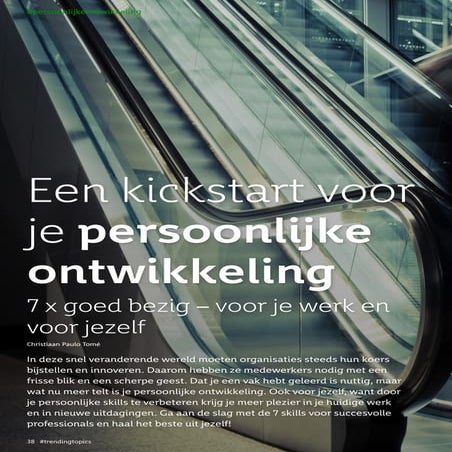 Een kickstart voor je persoonlijke ontwikkeling (artikel in #trendingtopics m...