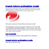 Enter Activation Code Trend Micro – SDQVM