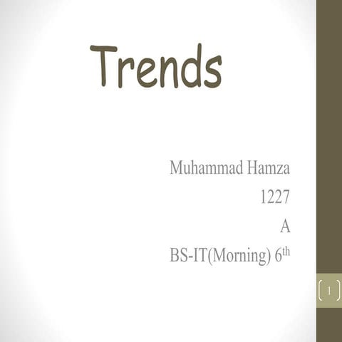 Entrepreneure Seven Trends