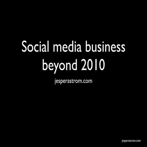 Online Business Trends beyond 2010