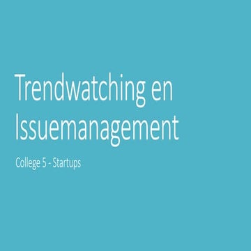 Trends   College 5 - startups