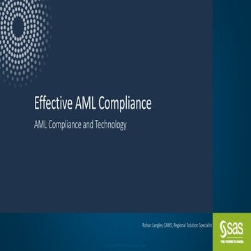 Trends in AML Compliance and Technology