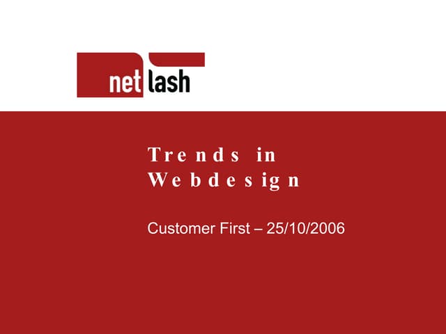 Trends in webdesign