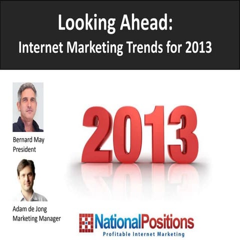 Internet Marketing Trends for 2013
