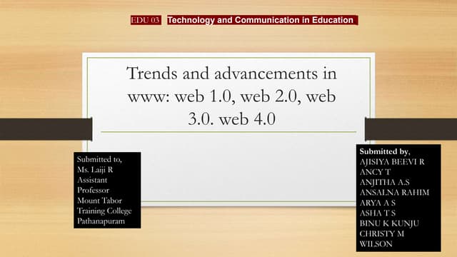 Trends and advancements in www.pptx