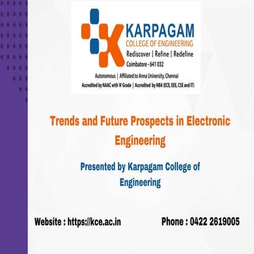Trends and Future Prospects in Electronic Engineering