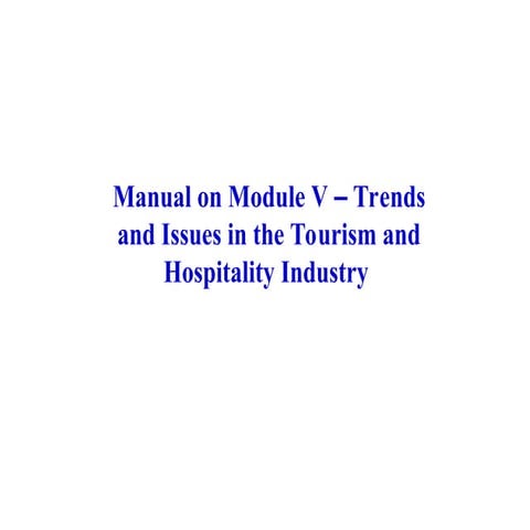 Trends and Issues in Tourism and Hospitality Industry PPT.ppt