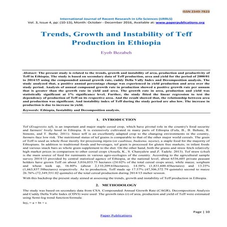 Growth and Instability of OIlseeds Production in Odisha | PDF