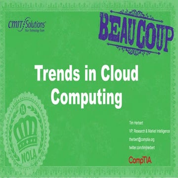 CompTIA: Trends in Cloud Computing