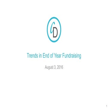 Webinar: Trends in End of Year Fundraising