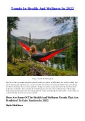 Trends In Health And Wellness In 2022