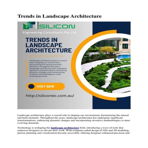 Trends in Landscape Architecture