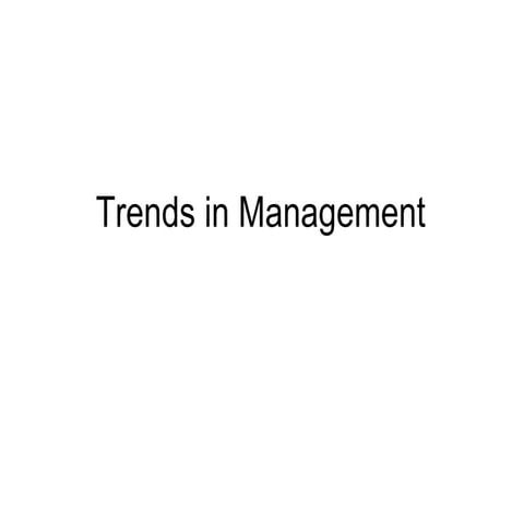 Trends In Mgmt Nw
