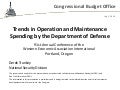 Trends in Operation and Maintenance Spending by the Department of Defense
