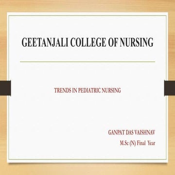Trends in pediatric nursing