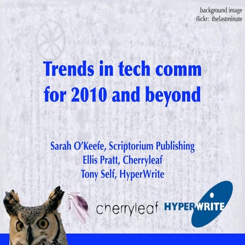 Trends in technical communication for 2010