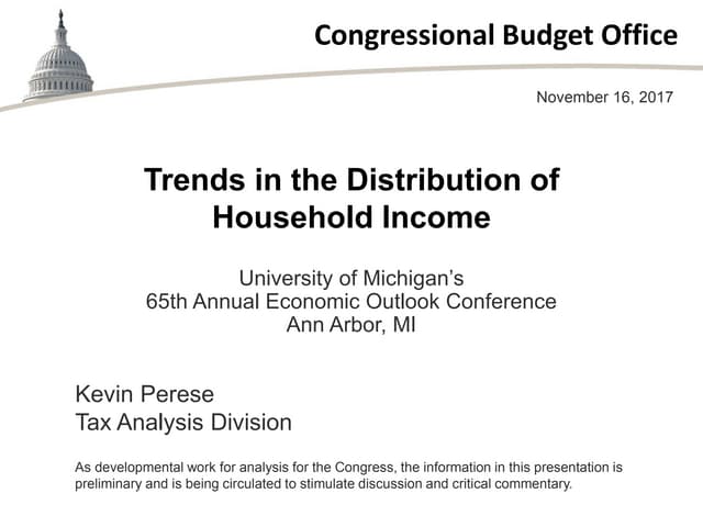 Trends in the Distribution of House...
