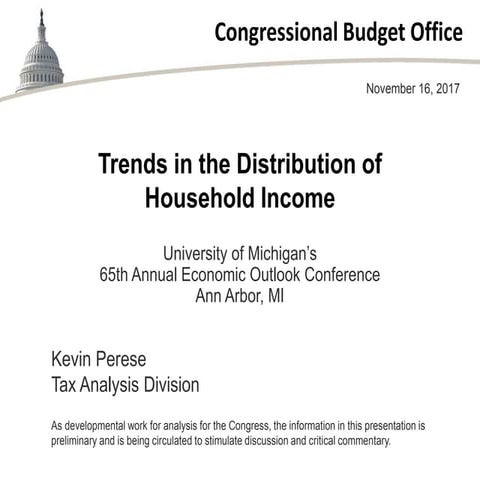 Trends in the Distribution of Household Income