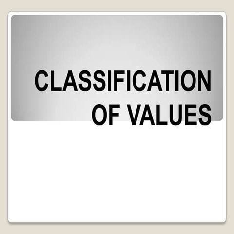 classification of values