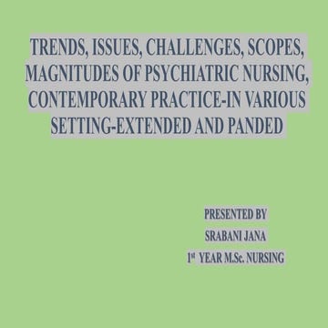 TRENDS in psychiatric nursing. HISTORICAL PRESPECTIVES