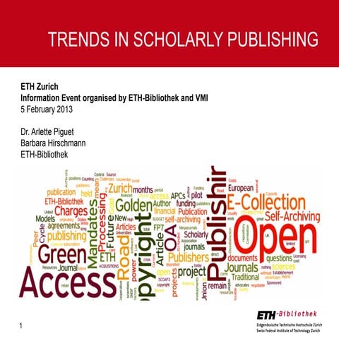 Trends in Scholarly Publishing