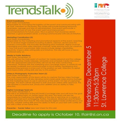 Trends talk application