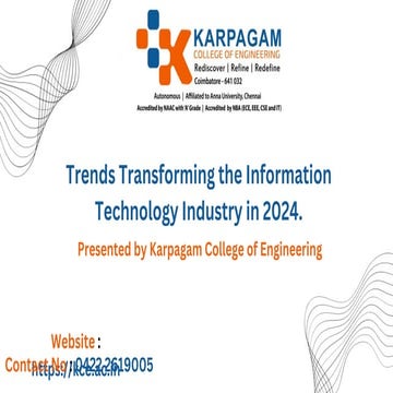 Trends Transforming the Information Technology Industry in 2024