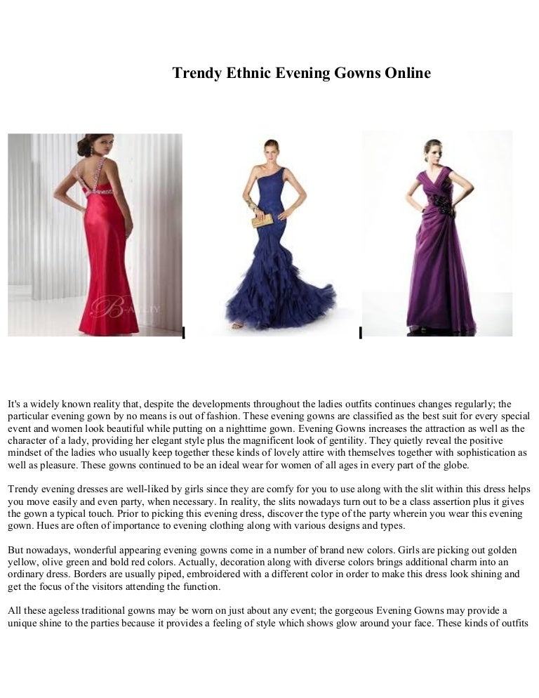 ethnic evening gowns