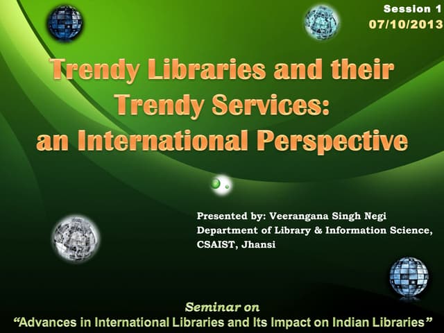 Current Trends in Libraries
