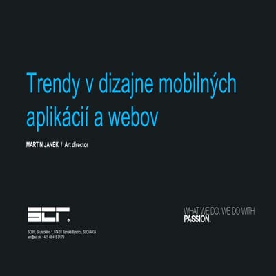 Trendy v dizajne mobilných aplikácií a webov