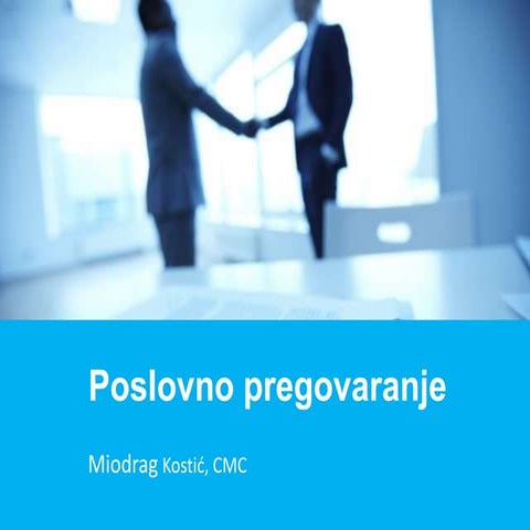 Trening vestine poslovnog pregovaranja poslovni pregovori