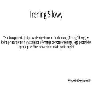 Trening siłowy
