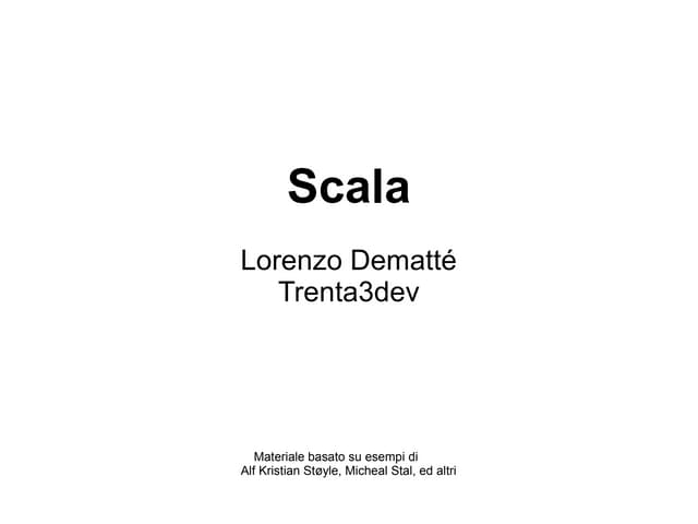 Introduction to Scala