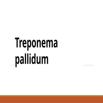 Treponema pallidum, A Sexually transmitted infection