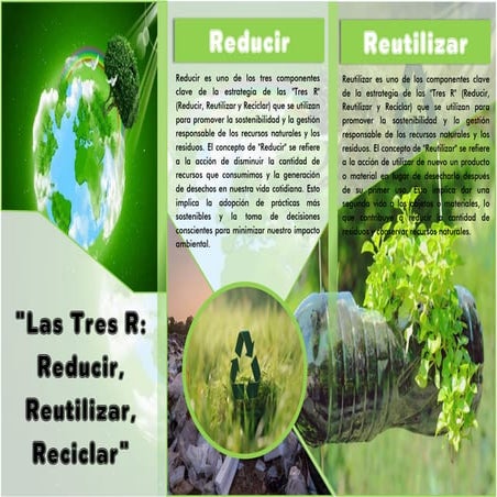 Que son las tres Reciclar, reducir reutilizar | DOCX