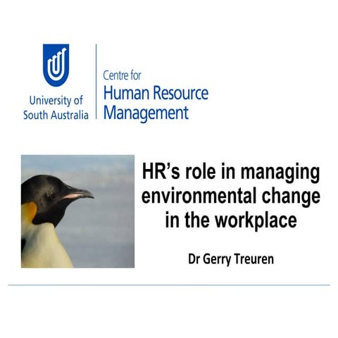 The role of HR in managing climate change in the workplace