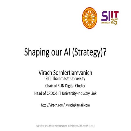 Shaping our AI (Strategy)? | PPT image.