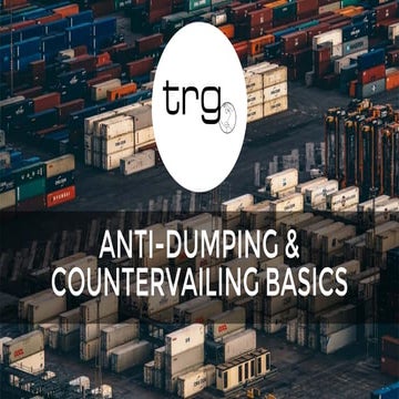 Learn the Basics of Antidumping and Countervailing Duties