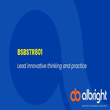 lead innovative thinking allbright mba inglés