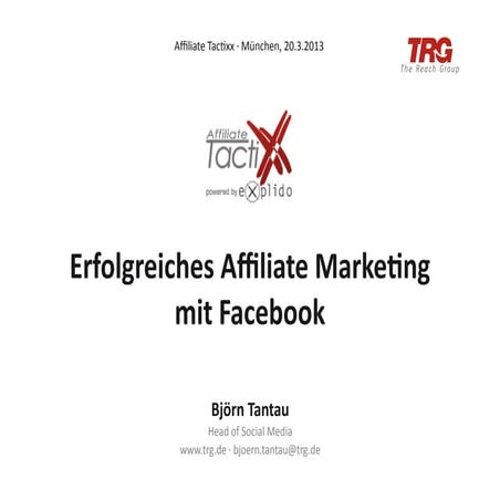 Erfolgreiches Affiliate Marketing mit Facebook