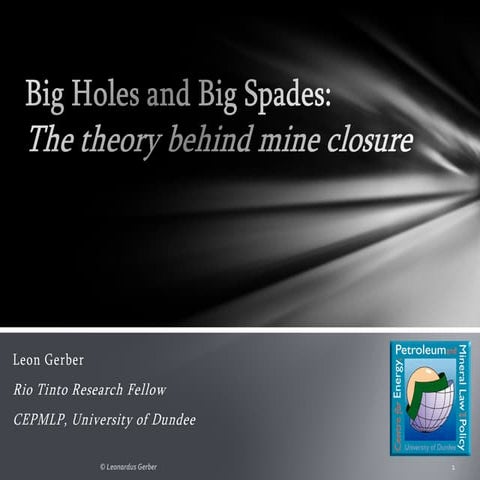 Trg product, mine closure, cepmlp