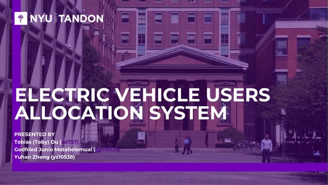 Electrical Vehicle Users Allocation System x