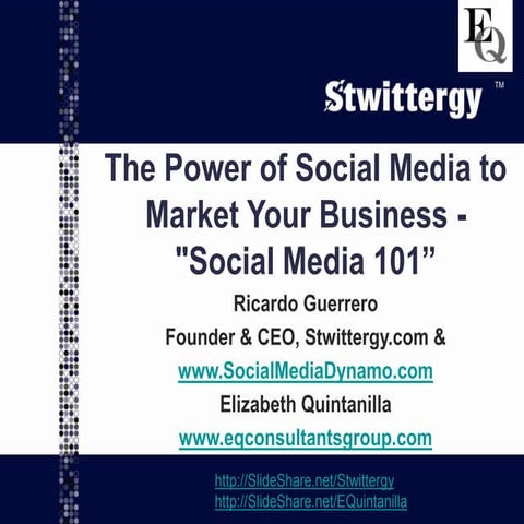 Tri-County Small Business Summit Social Media 101