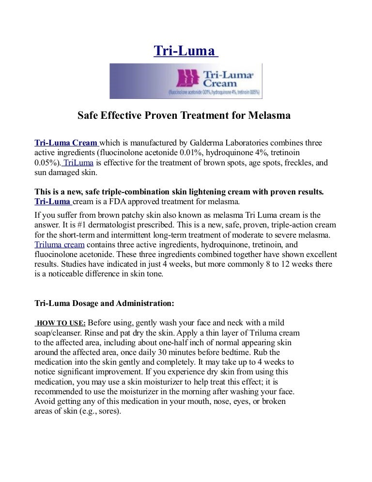 tri luma for dark spots