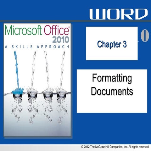 formatting document in ms word | PPTX