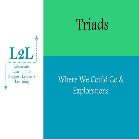 Triads: Where we could go now and explorations
