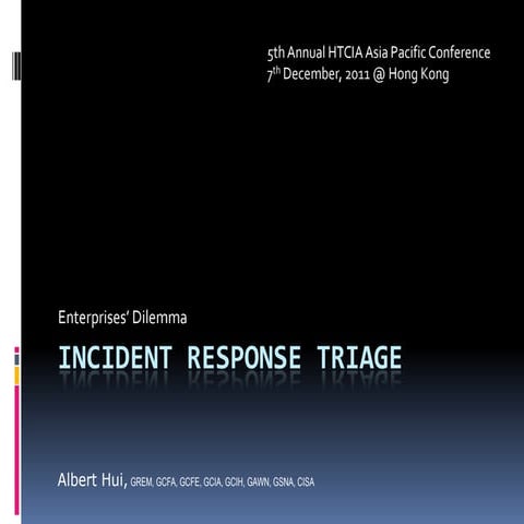 Incident Response Triage